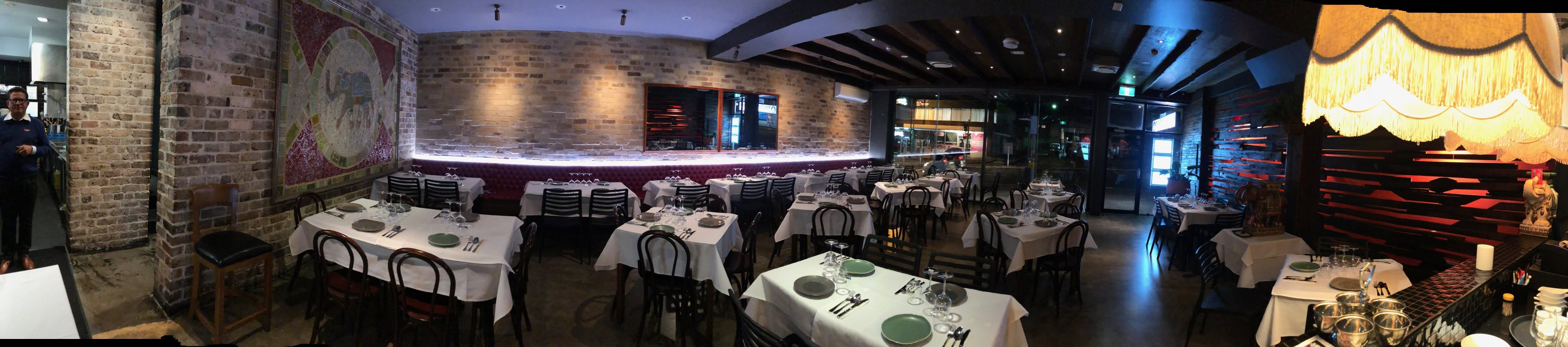 Bukhara Indian restaurant dining room in Caringbah